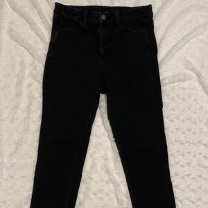 plain black american eagle skinny jean jeggings